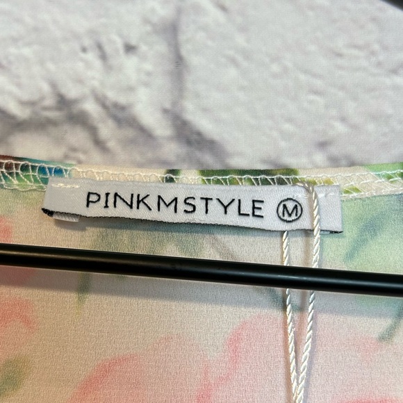 Ivory Floral Kimono/ Beach Coverup / Topper Size Medium New - Picture 3 of 5